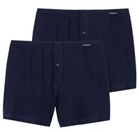 Schiesser 2-Pack heren wijde boxershort - Selected - 100% katoenen losse boxershort met sluiting