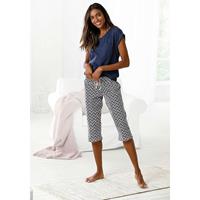 Dreams Capri-Pyjama Schlafanzüge blau Damen 