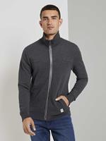 Tom Tailor Strick & Sweatshirts Sweatjacke mit Stehkragen Sweatshirts dunkelgrau Herren 