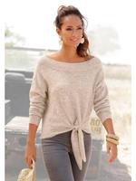 Lascana Gebreide trui met u-vormige hals en knoopdetails, casual-chic