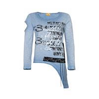 CIPO & BAXX Langarmshirt Langarmshirts blau Damen 
