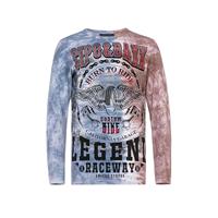 CIPO & BAXX Langarmshirt Langarmshirts braun/blau Herren 