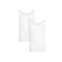 LADC Baldessarini BALDESSARINI Herren Tank Top 2er Pack - Shirt o. Arm, Rundhals, Cotton Stretch Unterhemden weiß Herren 
