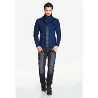 CIPO & BAXX Strickjacke Strickjacken dunkelblau Herren 