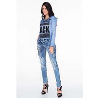 CIPO & BAXX Langarmshirt Langarmshirts blau Damen 