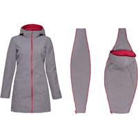 Be Mama - Maternity & Baby wear All-Weather Tragemantel Berry, hellgrau-sangria, L Damen 