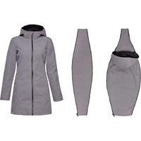 Be Mama - Maternity & Baby wear All-Weather Tragemantel Berry, hellgrau-schwarz, L Damen 