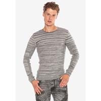 CIPO & BAXX Langarmshirt Langarmshirts grau Herren 