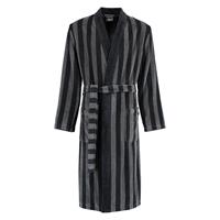 Cawö Bademantel Herren Kimono Streifen 2612 schwarz - 97 Bademäntel schwarz Herren 