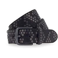 B.belt Nietengürtel Leder Ledergürtel schwarz Damen 