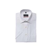 Dresshemd in uni mit kurzen Ärmeln, MODERN FIT Kurzarmhemden weiß Herren 