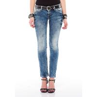 CIPO & BAXX Jeanshose Jeanshosen blau Damen 