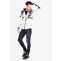 CIPO & BAXX Sweatjacke Sweatjacken weiß Herren 