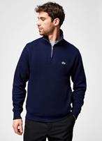 Lacoste Katoenen Sweatshirt Met Rits En Opstaande Kraag Voor Heren, Marineblauw