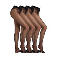 Camano Strumpfhose 4er-Pack Feinstrumpfhosen schwarz Damen 