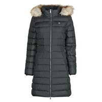 Tommy Jeans Lange donsjas in doorgestikte look, model 'TJW ESSENTIAL HOODED DOWN'