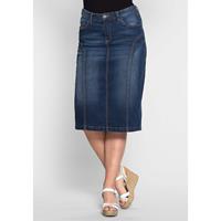 Sheego Jeansrock Jeansröcke dark blue denim Damen 