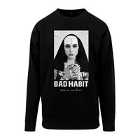 Mister tee shirt bad habit crewneck Langarmshirts schwarz Herren 