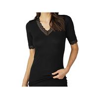 Mey Top met halve mouw Serie Silk Touch Wool Mid Grey Melange