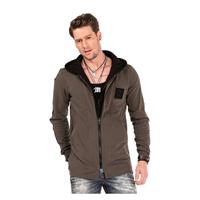 CIPO & BAXX Kapuzensweatjacke Sweatjacken khaki Herren 
