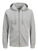 Jack & jones Basic Met Rits Hoodie Heren Grijs