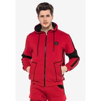 CIPO & BAXX Kapuzensweatjacke Sweatjacken rot Herren 