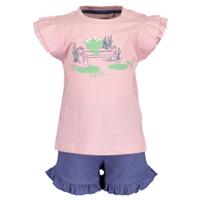 BLUE SEVEN Girls Set van 2 T-shirt + Shorts roze