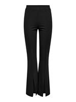 Flared Split Broek Dames Zwart