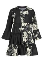 Lascana Blousejurk in wijd model met volants en bloemenprint, tuniekjurk, strandjurk