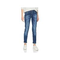 Cartoon Boyfriend-Hose mit Reißverschluss Jeanshosen blau Damen 