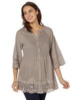 Alessa W. Bluse mit filigranem Spitzenbesatz vorne