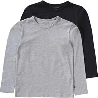 Minymo - Kid's Basic 34 -T-shirt L/S (2-pack) - Longsleeve, grijs