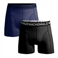 Muchachomalo Boxershorts Microfiber 2-Pack Zwart Navy