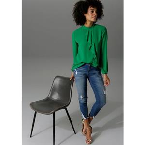 Aniston CASUAL Blouse met lange mouwen met kleine volant voor