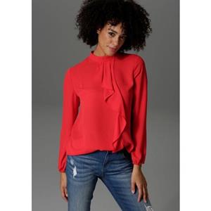 Aniston CASUAL Blouse met lange mouwen met kleine volant voor