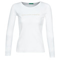 United Colors of Benetton Benetton, T-shirt Mit Langen Ärmeln Und Logo,  Weiss, Damen