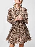 Patterned Mini Dress Dames Beige