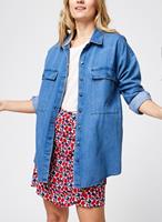 Loose Fit Spijkerblouse Dames Blauw