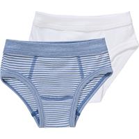 Sanetta Slips Doppelpack für Jungen, Organic Cotton blau/weiß Junge 