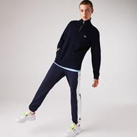 lacoste Herren-Sweatshirt aus Baumwolle mit Stehkragen und Reißverschluss - Navy Blau 