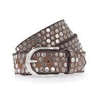 B.belt Nietengürtel Leder Ledergürtel hellbraun Damen 