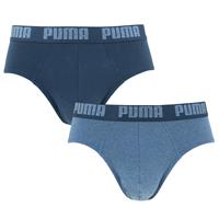 Puma Herren Slips - Basic Brief, Everyday, 2er Pack Slips blau Herren 