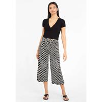 Lascana Culotte met all-over print, 7/8 broek, jersey broek (Met een bindceintuur)