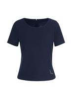 Trigema Sweatshirt mit kurzen Ärmeln mit Kristallen von Swarovski