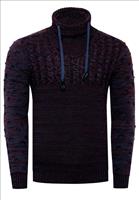 Rusty Neal RustyNeal - Heren Coltrui - Marinerood - Modernfit - Gebreid