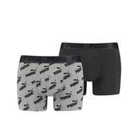 Puma Boxershorts AOP 2-pack Dark Grey Melange-S