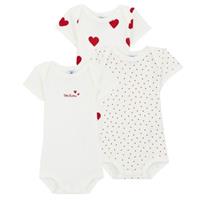PETIT BATEAU Set van 3 rompertjes met korte mouwen