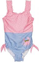 Playshoes badpak meisjes polyamide roze/blauw