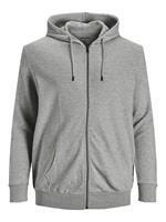 JACK & JONES Ritssluiting Plus-size Hoodie Heren Grijs