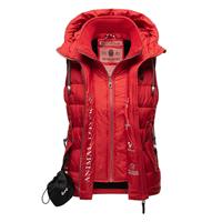 Marikoo dames gewatteerd vest – Taisaa, licht met capuchon & snackvak